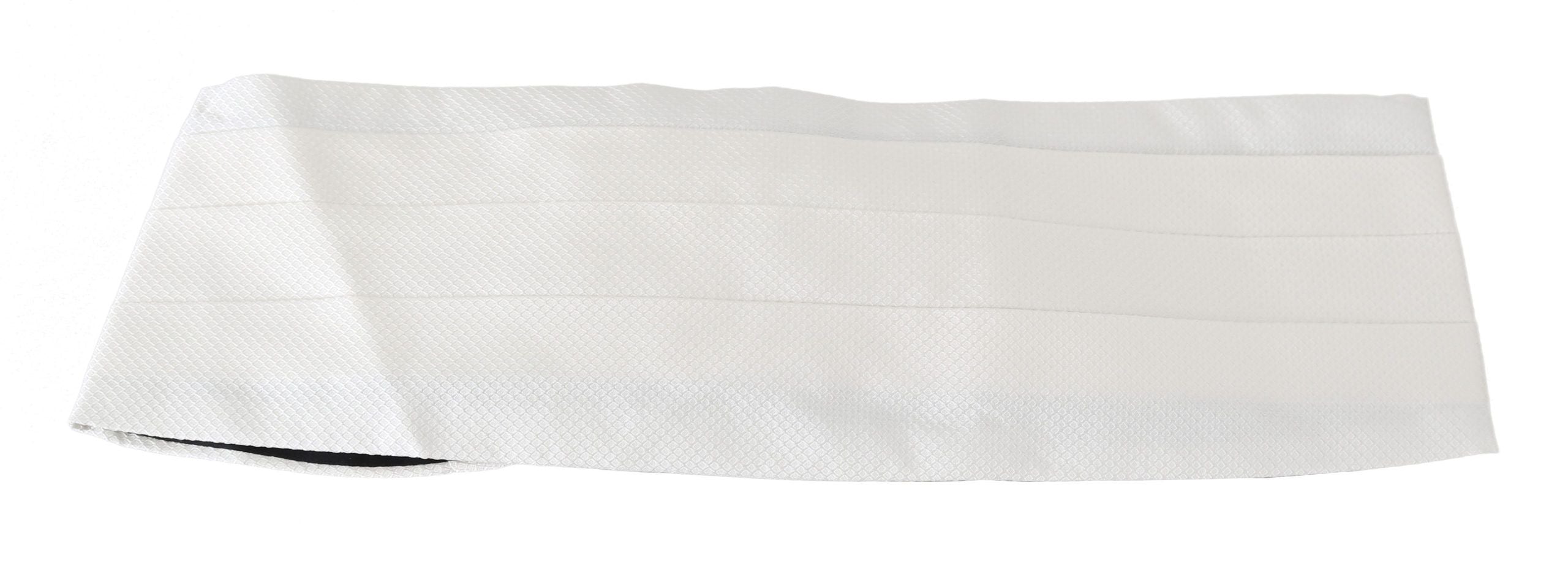 Elegant White Silk Cummerbund