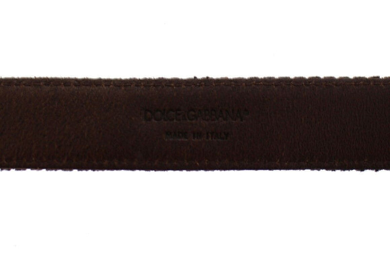 Dolce & Gabbana Elegant Leather-Cotton Fusion Men's Belt