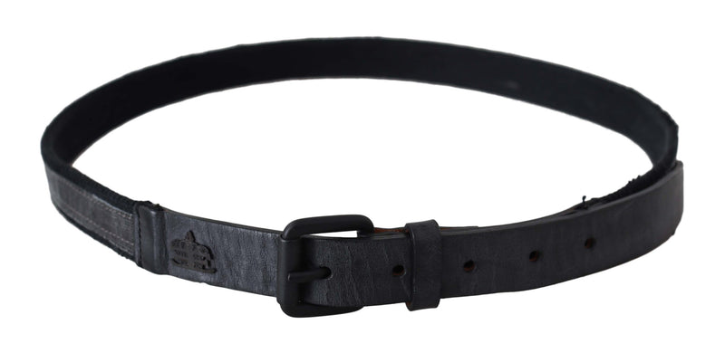 Ermanno Scervino Chic Black Leather Waist Belt