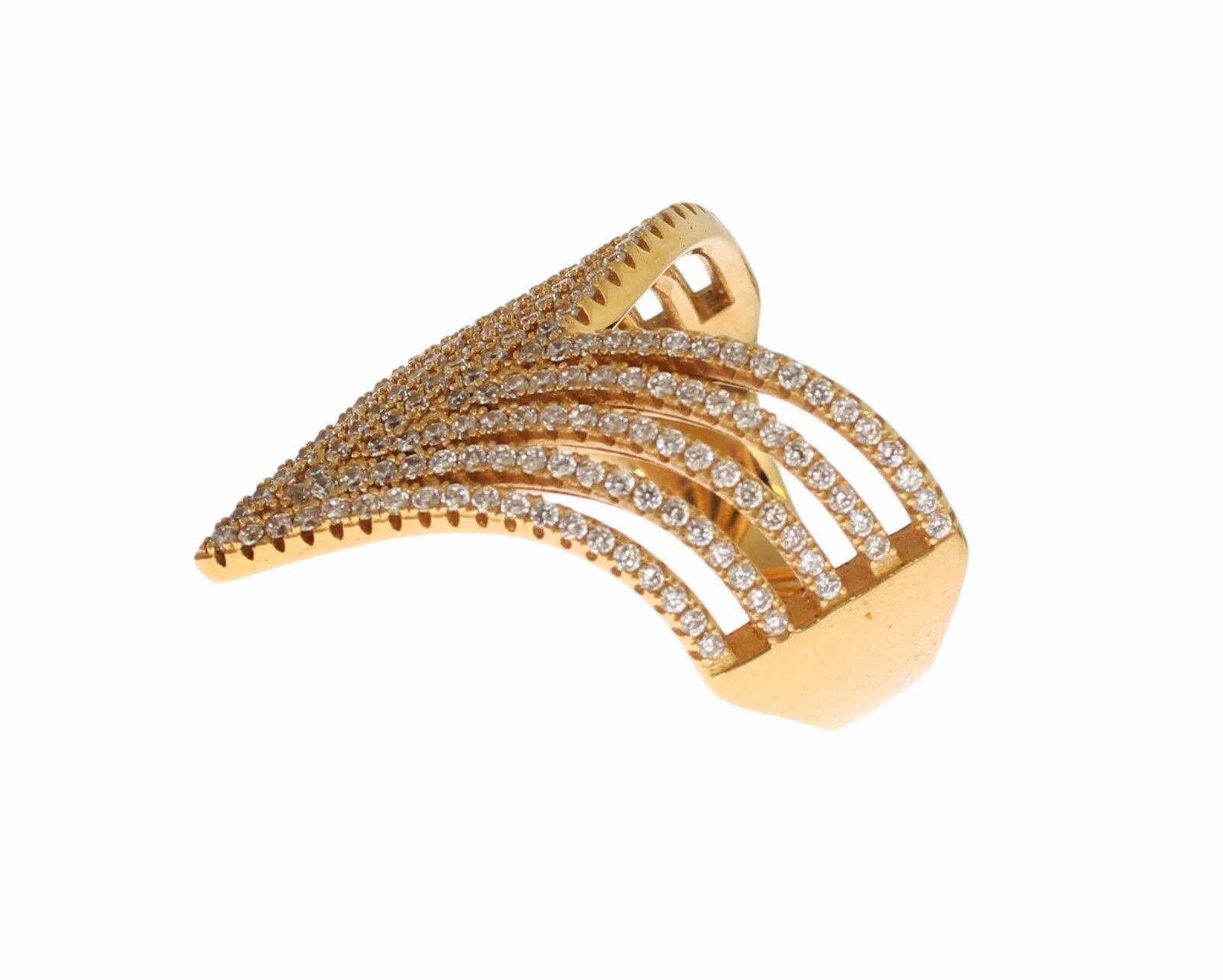 Glamorous Gold Plated Crystal Ring