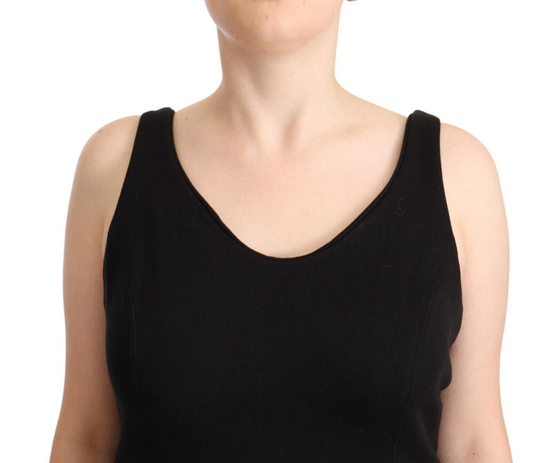 Ermanno Scervino Chic Sleeveless Designer Tank Top in Black