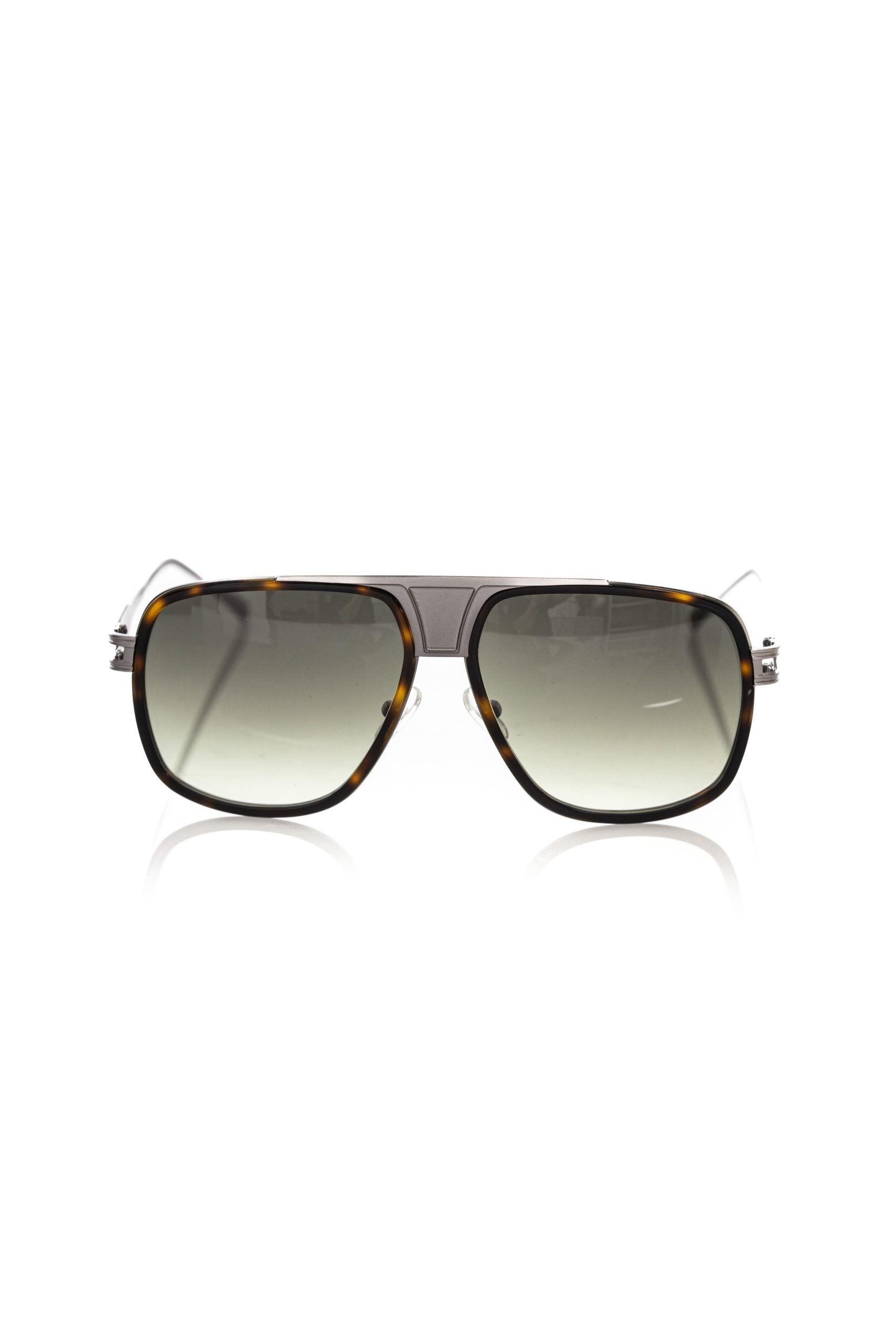 Frankie Morello Brown Metallic Fiber Men Sunglass