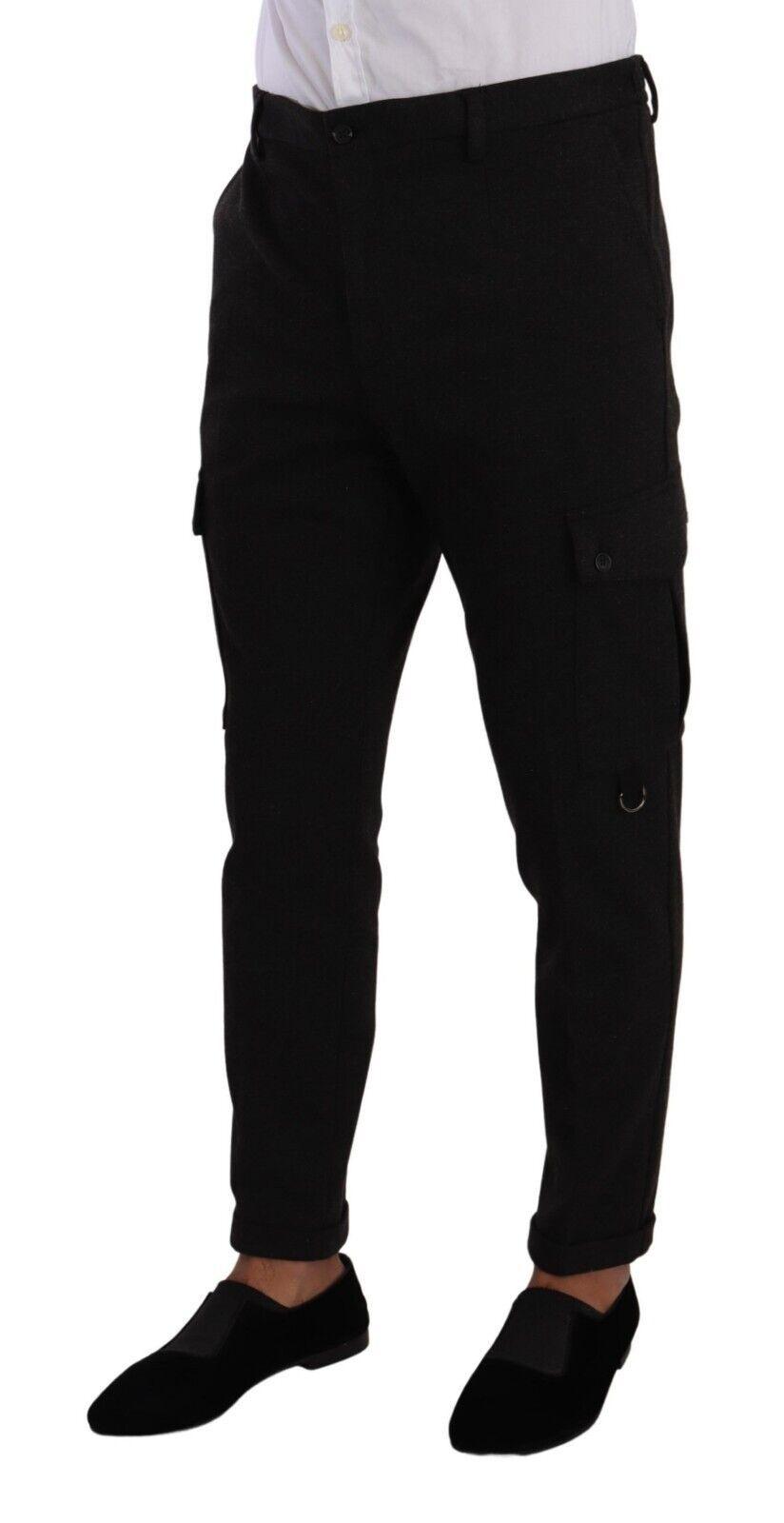 Dolce & Gabbana Sleek Skinny Cargo Pants in Timeless Black