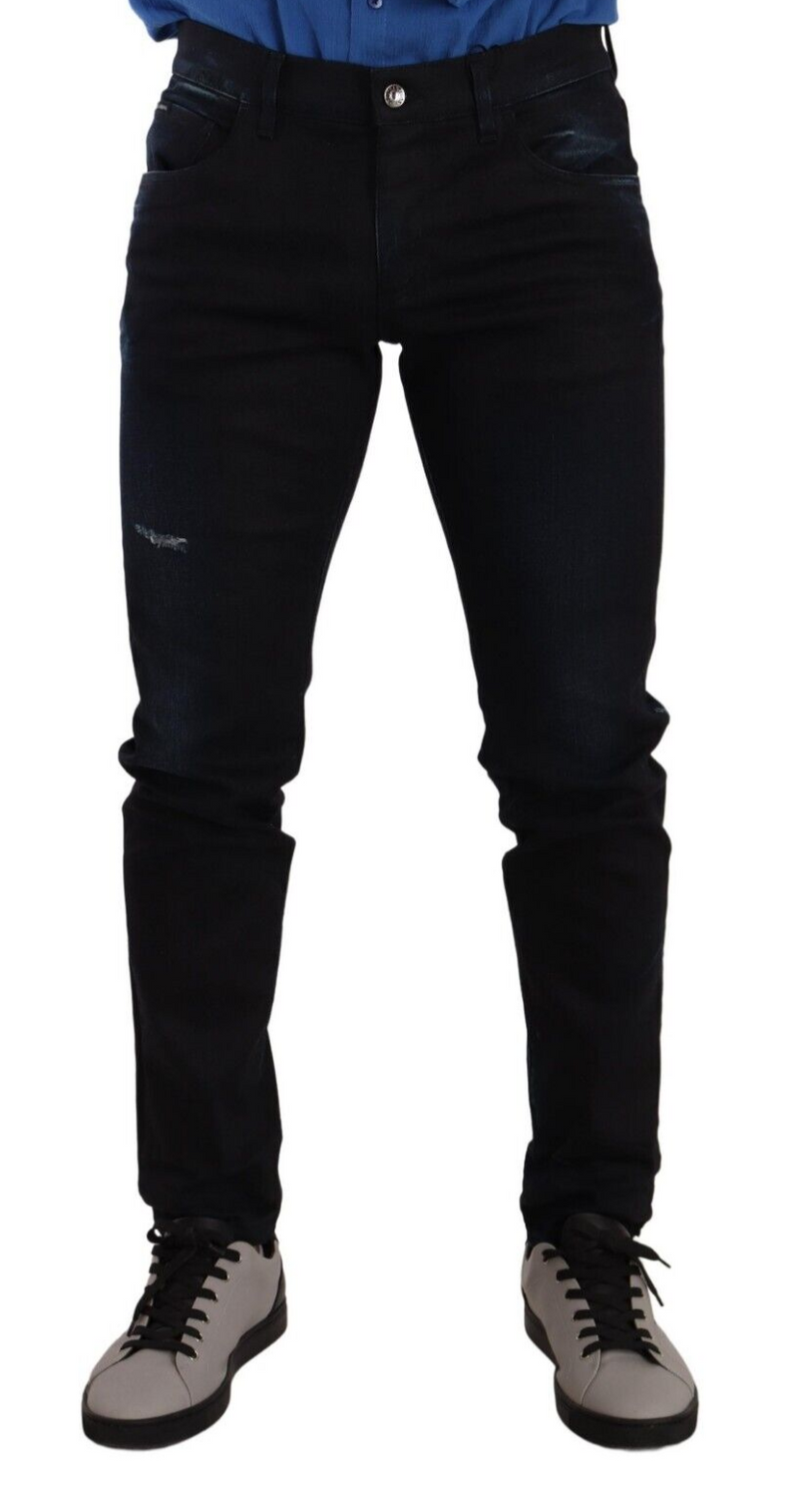 Dolce & Gabbana Elegant Slim Fit Skinny Jeans in Dark Blue