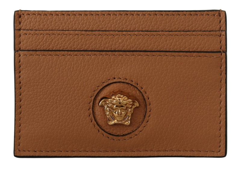 Versace Elegant Medusa Calf Leather Card Holder