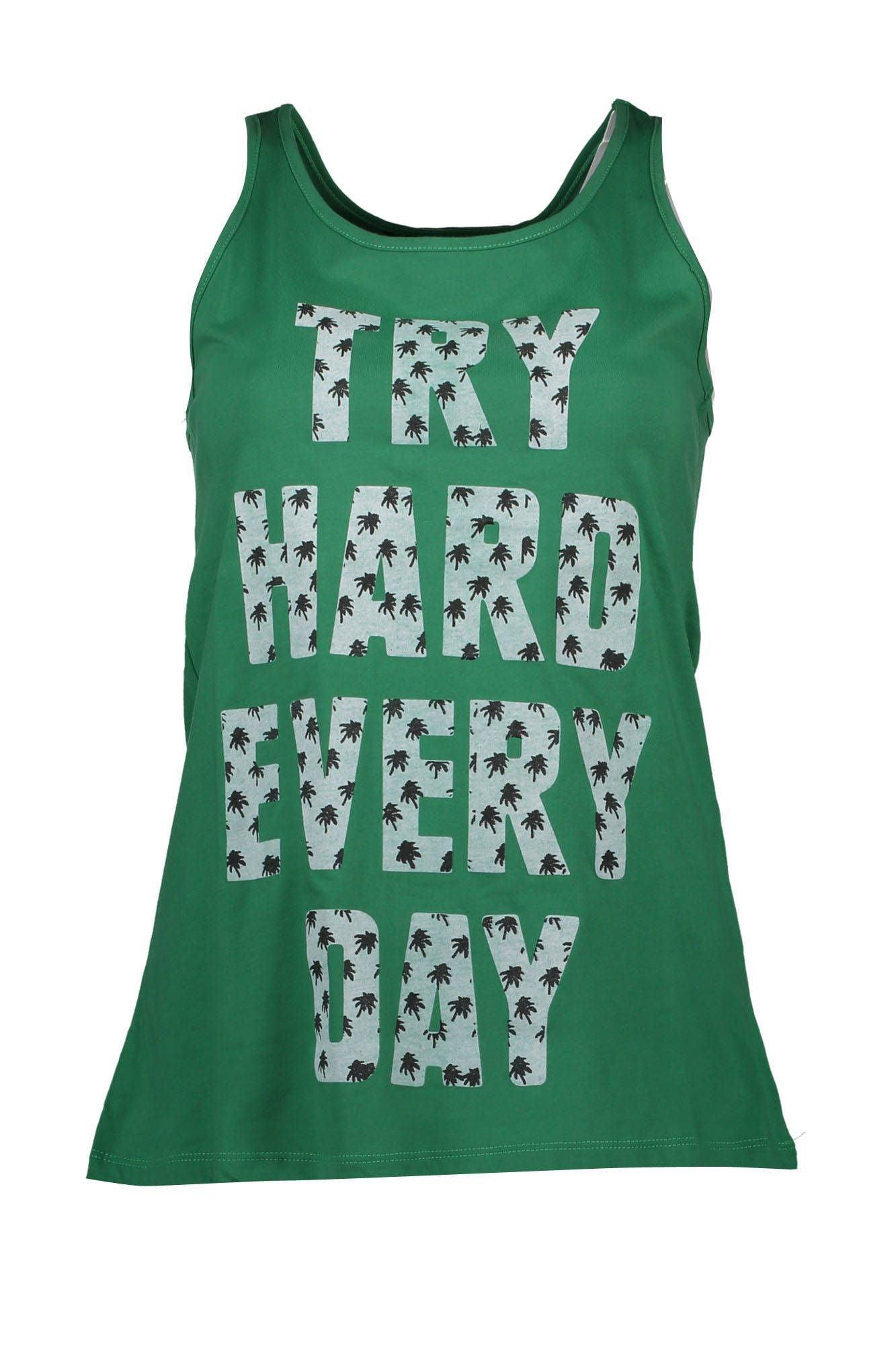 Silvian Heach Green Cotton Women Tank Top