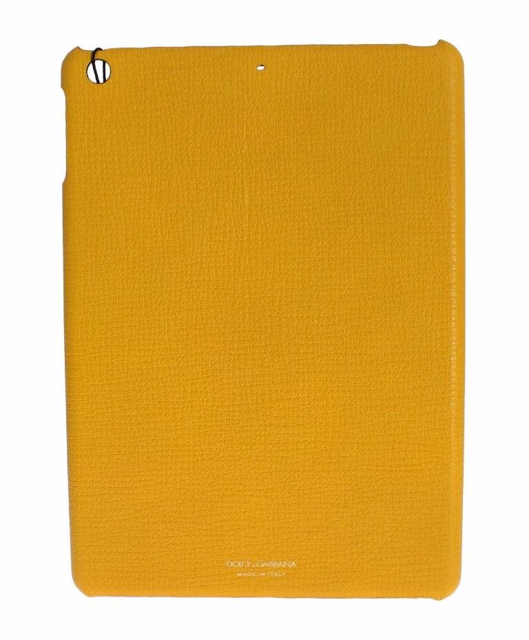 Dolce & Gabbana Chic Yellow Leather Tablet Case