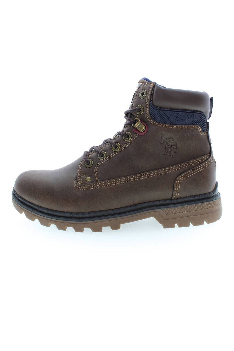 U.S. POLO ASSN. Brown Polyester Men Boot