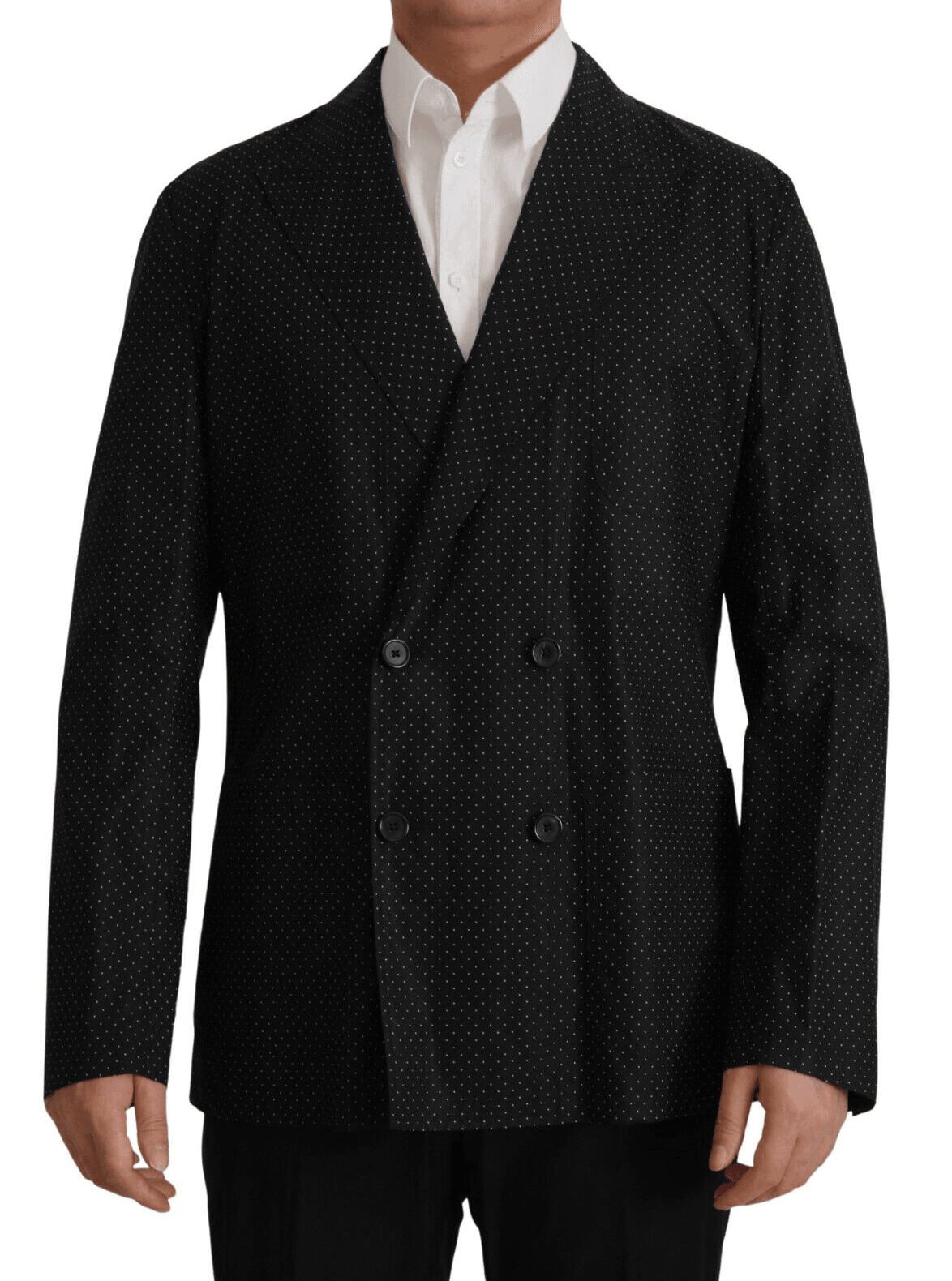 Dolce & Gabbana Polka Dot Slim Double-Breasted Blazer