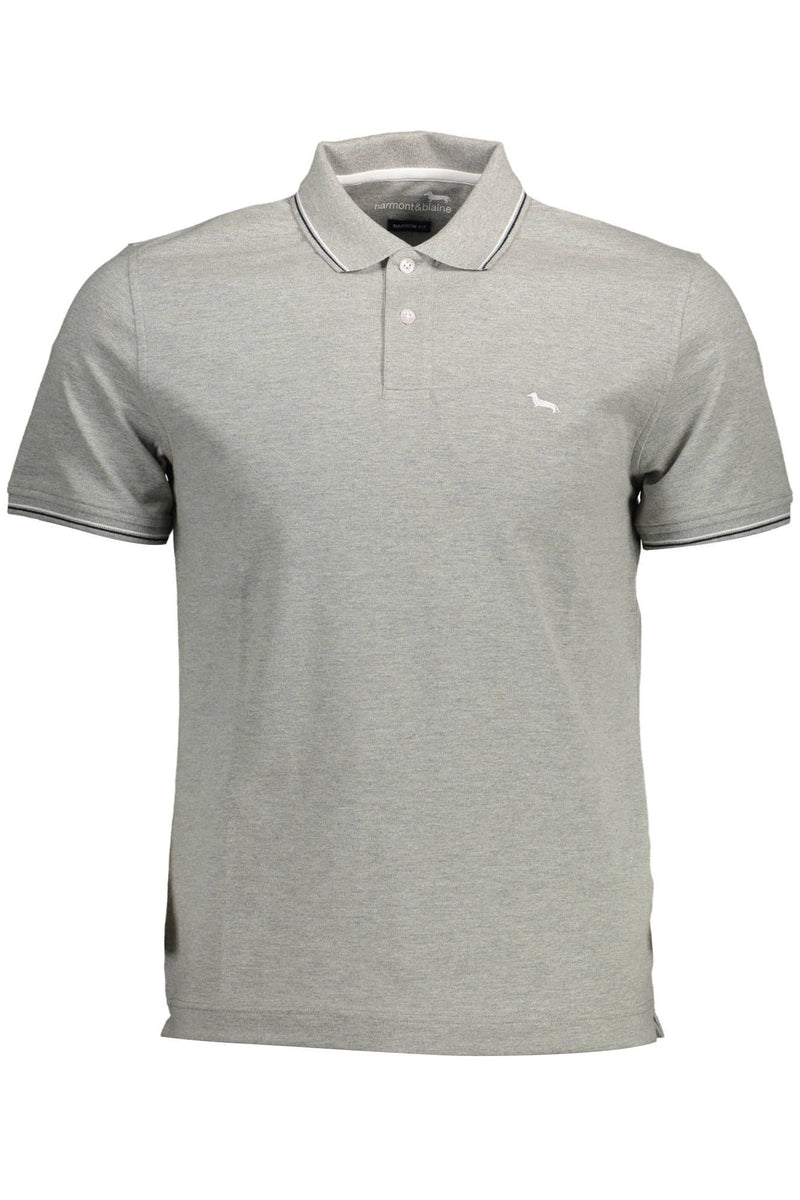 Harmont & Blaine Gray Cotton Men Polo Shirt