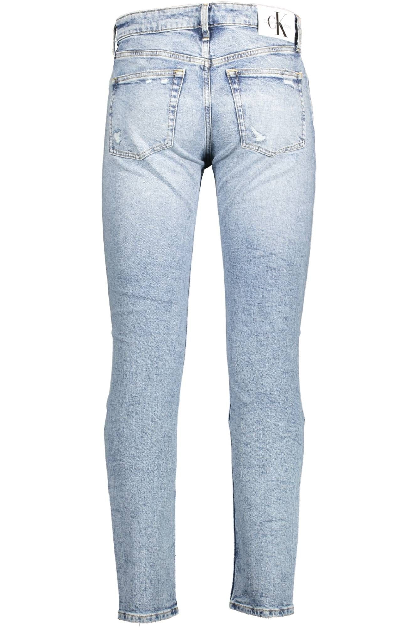 Light Blue Cotton Men Jeans