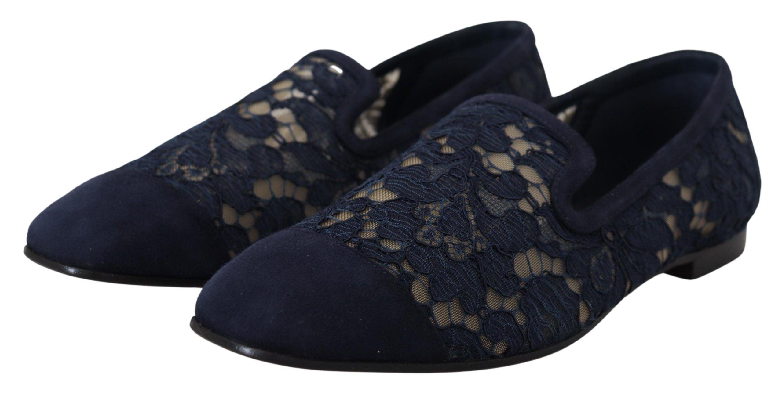 Dolce & Gabbana Elegant Blue Loafers Flats - Summer Chic