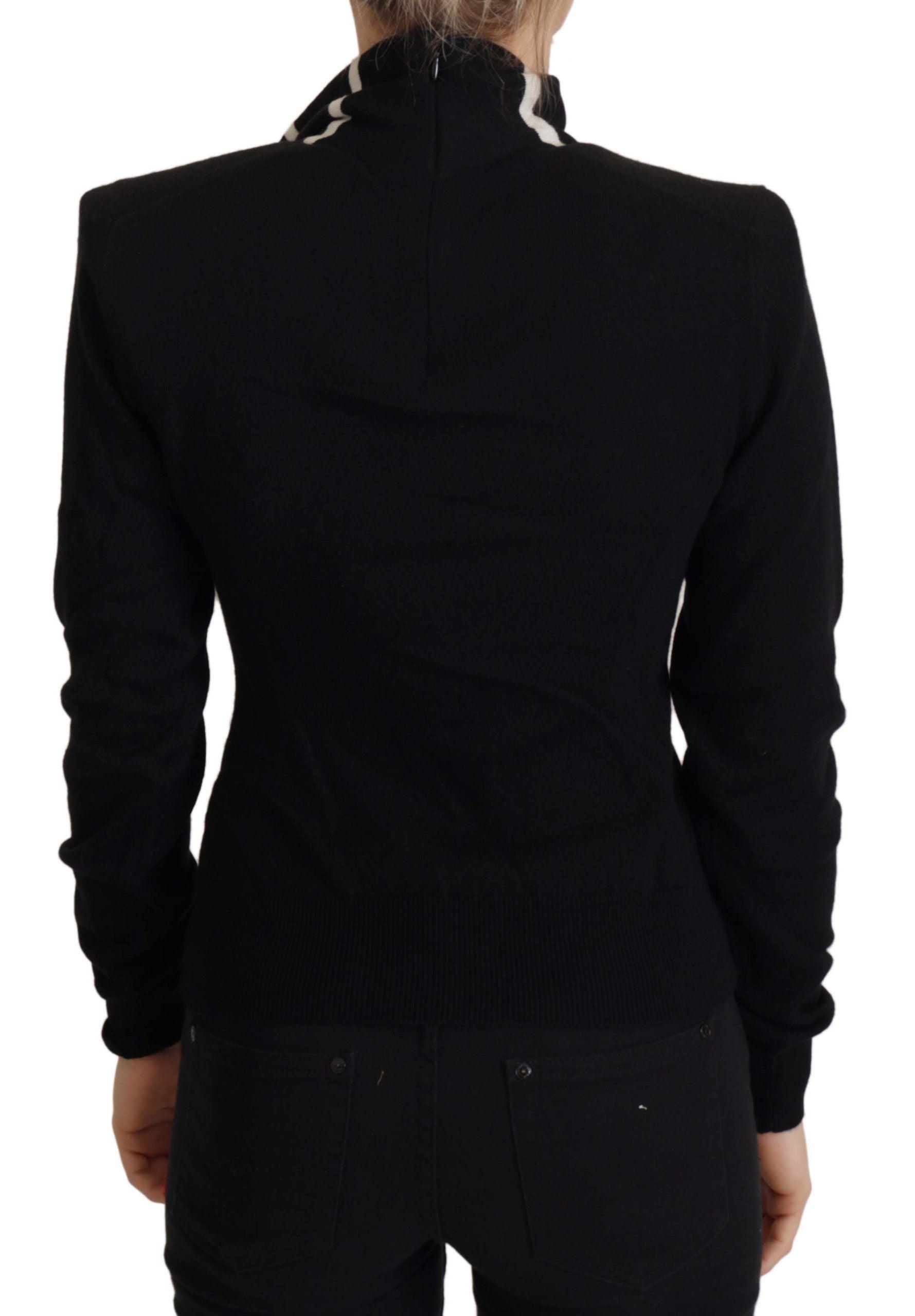 Dolce & Gabbana Elegant Black Cashmere Turtleneck Sweater