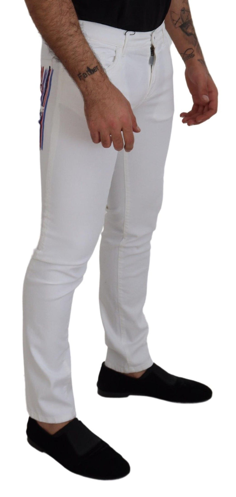 Dolce & Gabbana Elegant Slim Fit White Skinny Jeans