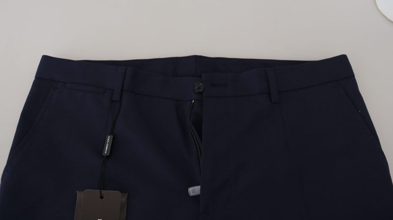 Dolce & Gabbana Elegant Slim Fit Blue Dress Pants