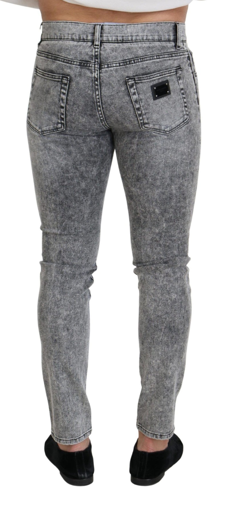 Dolce & Gabbana Chic Slim Fit Gray Denim