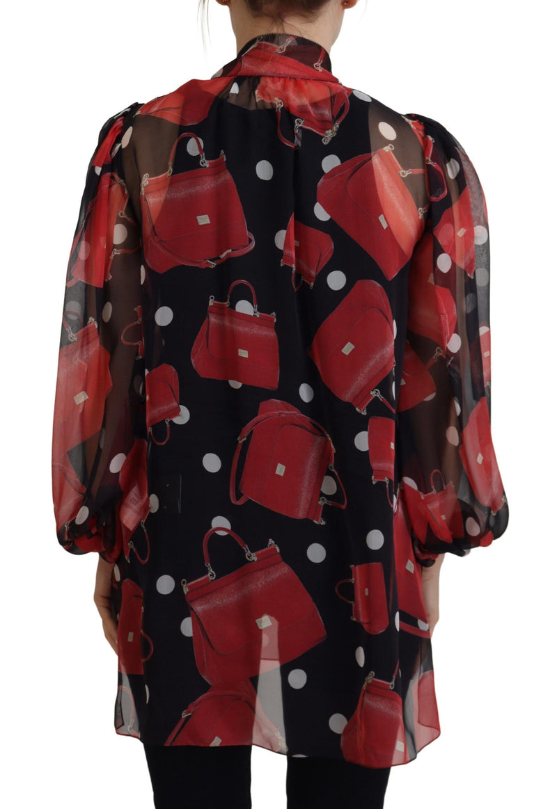 Dolce & Gabbana Sicilian Print Silk Blouse - Luxurious & Chic