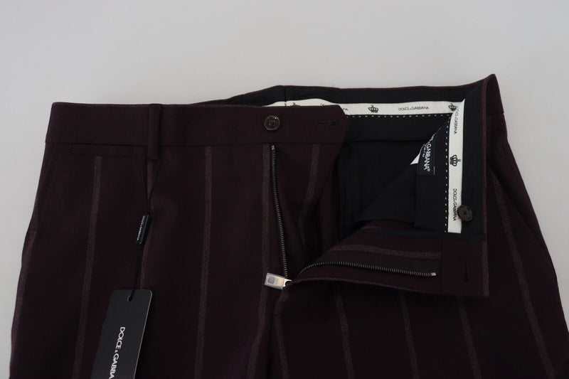 Dolce & Gabbana Elegant Brown Wool Blend Trousers