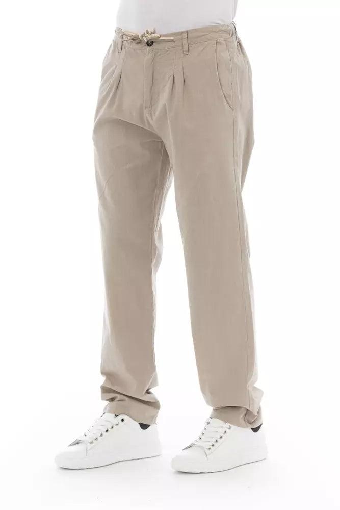 Baldinini Trend Beige Cotton Men Chino Trousers