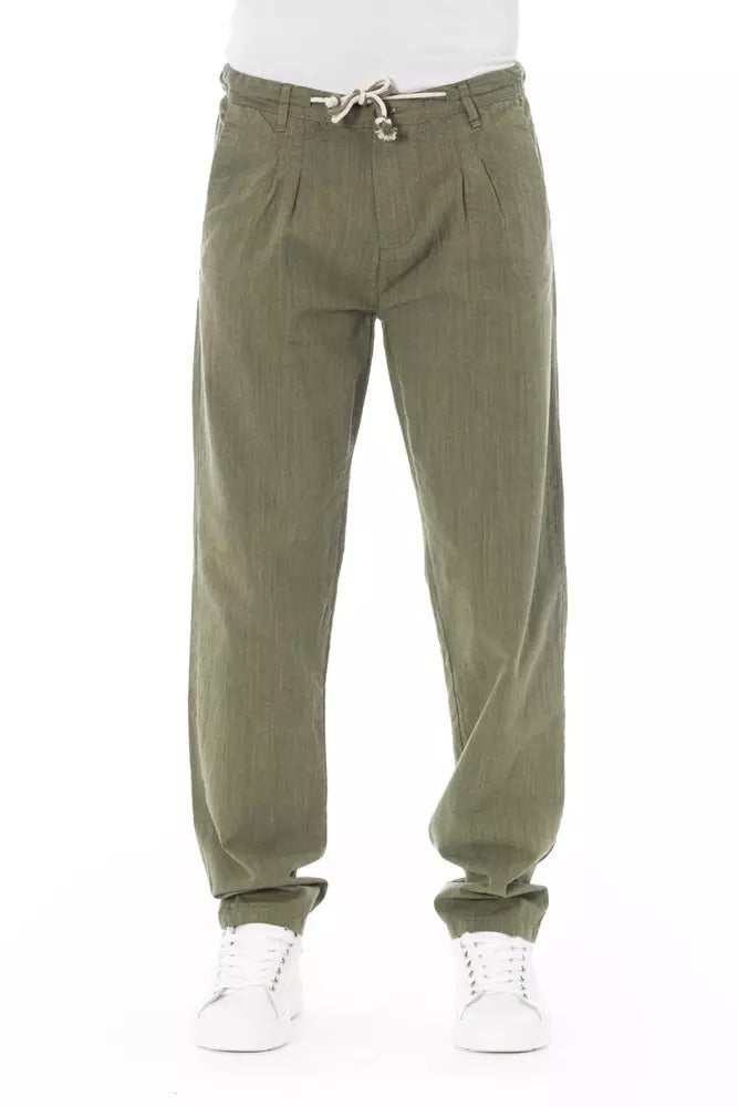 Baldinini Trend Army Cotton Men Chino Pants