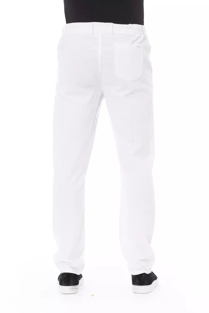 Baldinini Trend White Cotton Men Pant