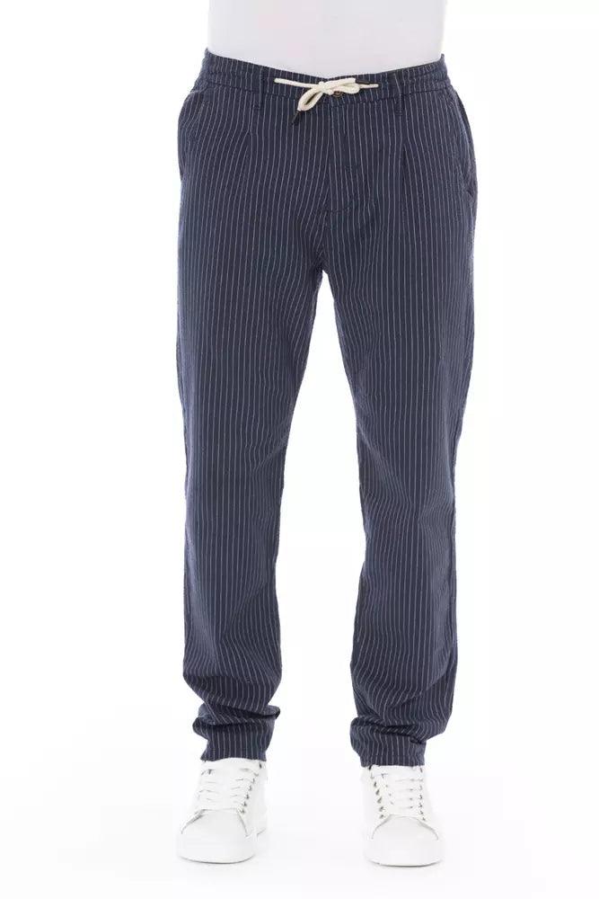 Baldinini Trend Blue Cotton Men Pant