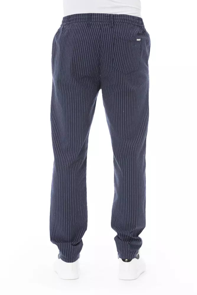 Baldinini Trend Blue Cotton Men Chino Pants