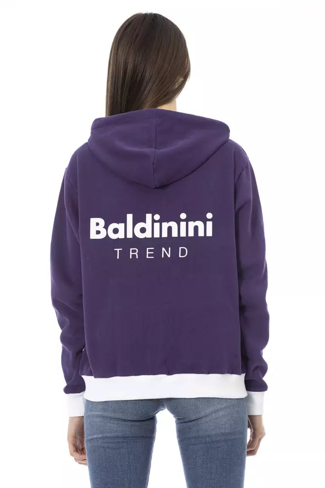 Baldinini Trend Purple Cotton Women Sweater