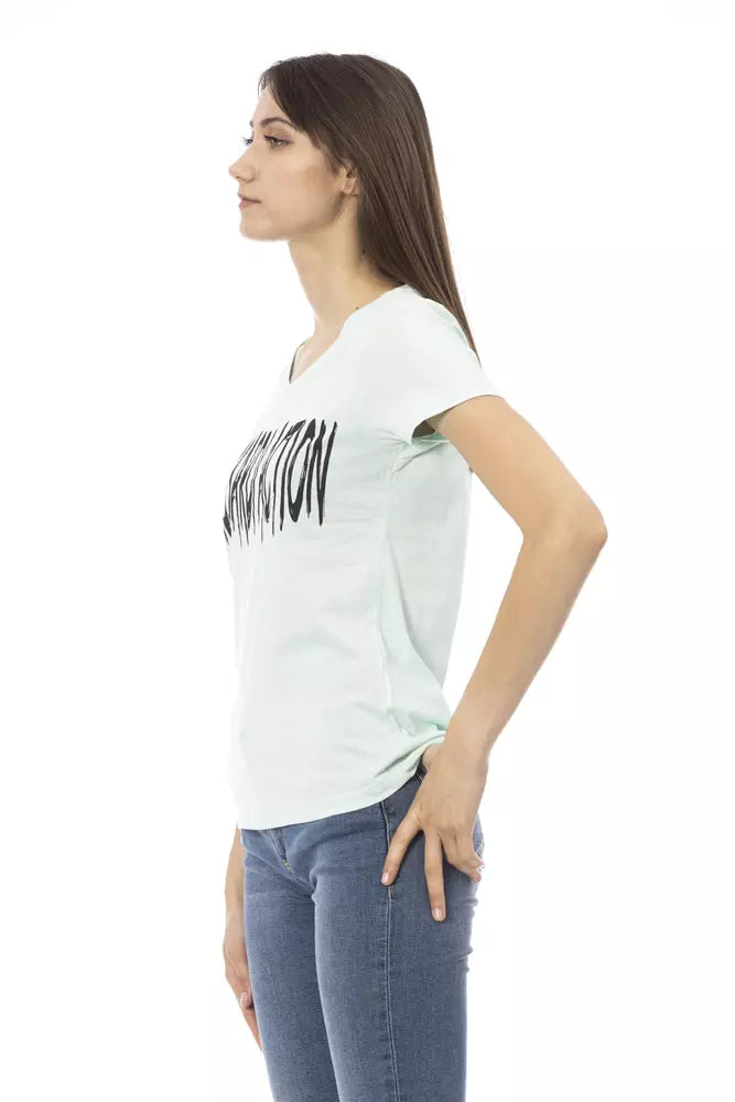 Trussardi Action Light Blue Cotton Women Top