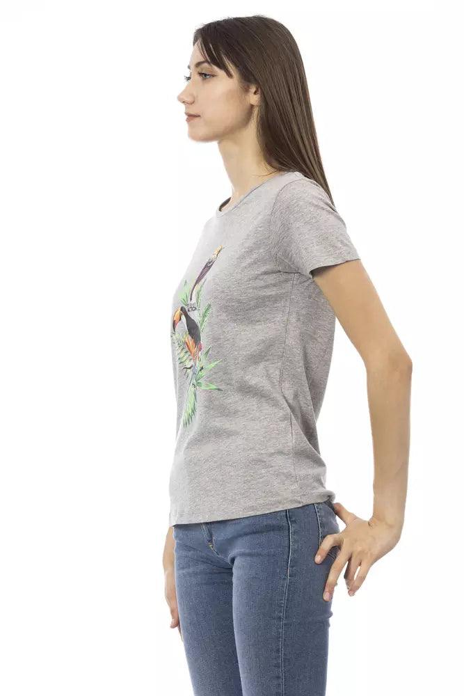 Trussardi Action Gray Cotton Women Top