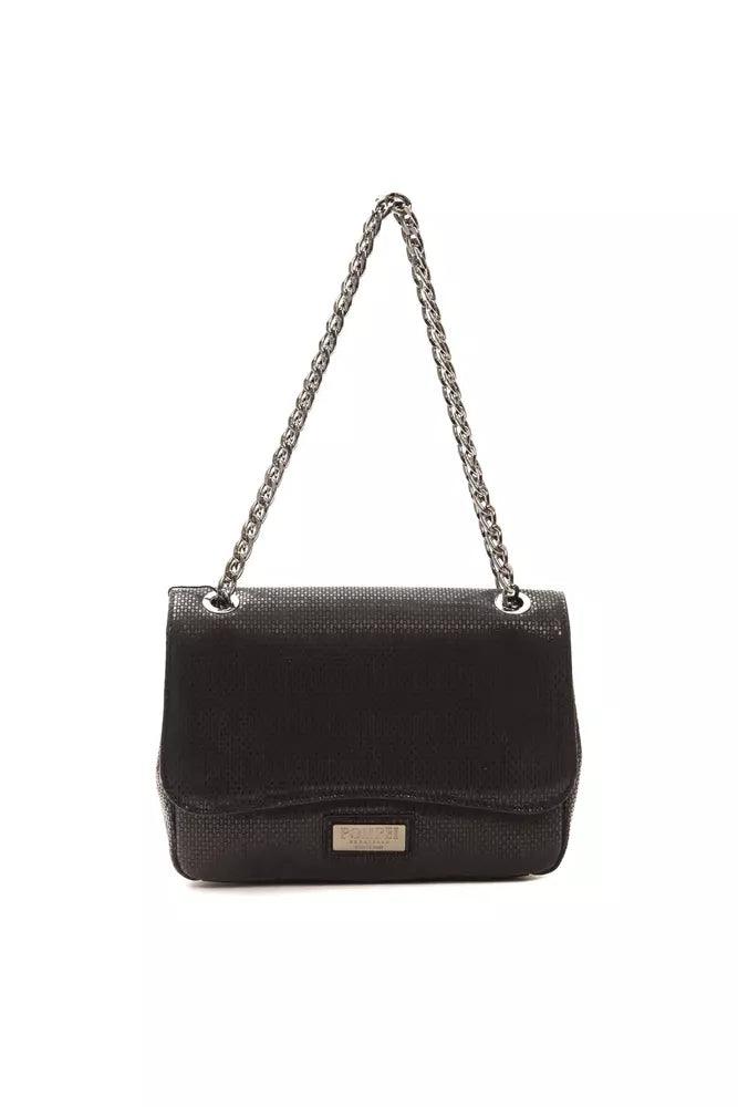 Pompei Donatella Black Leather Women Crossbody Bag