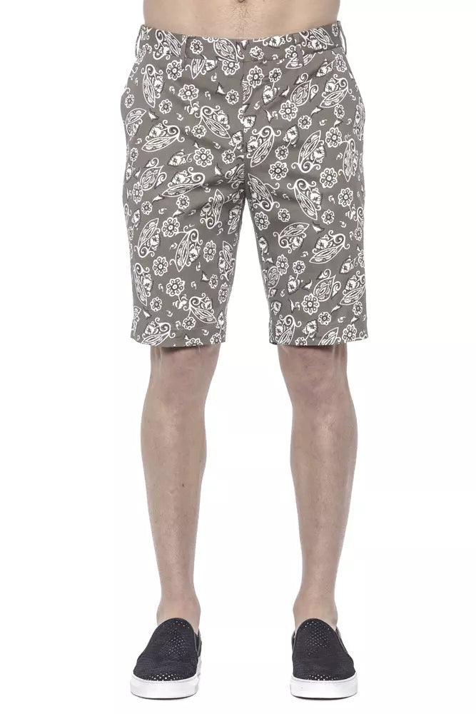 PT Torino Green Cotton Men's Bermuda Short