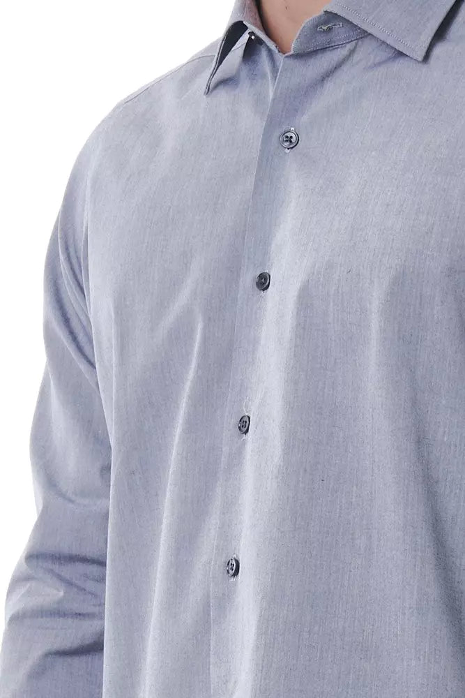 Bagutta Gray Cotton Men Shirt