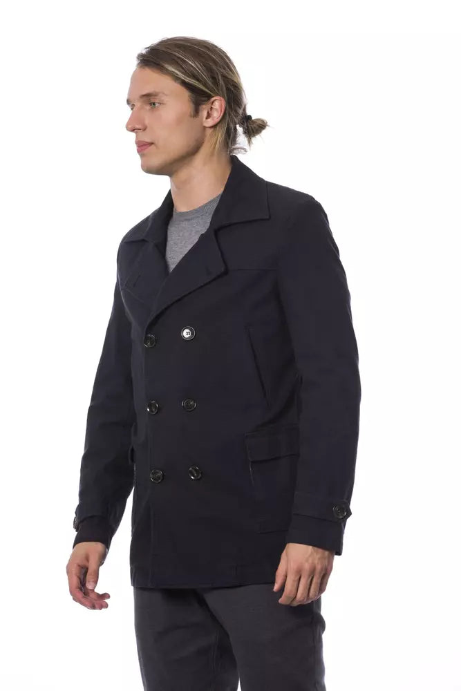 Blue Cotton Men's Blazer