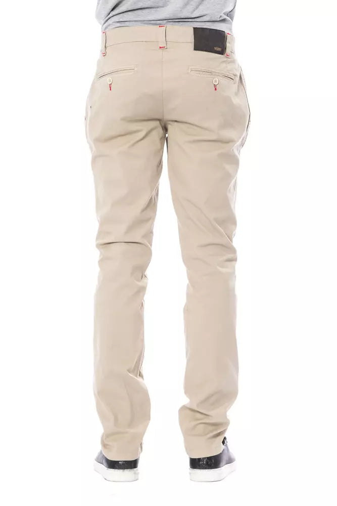 Verri Beige Cotton Men Chino Pant