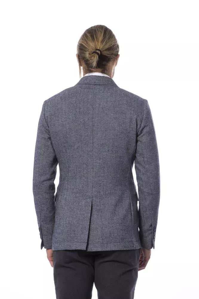 Verri Blue Polyester Mens Blazer