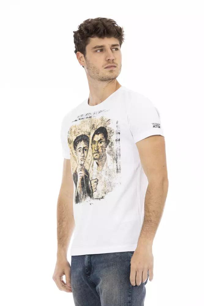 Trussardi Action White Cotton Men T-Shirt