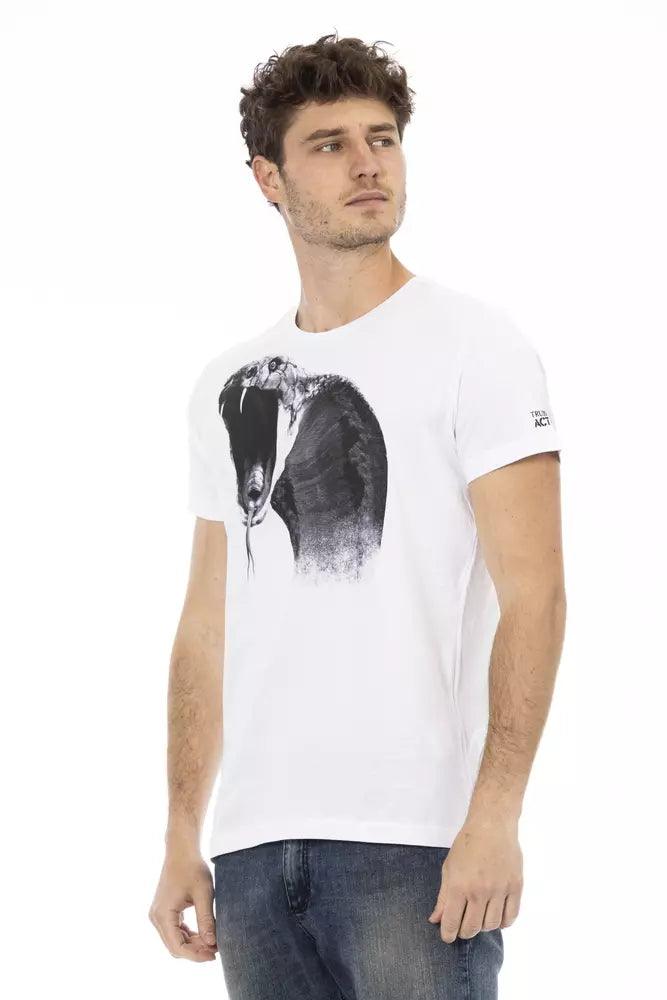 Trussardi Action White Cotton Men T-Shirt