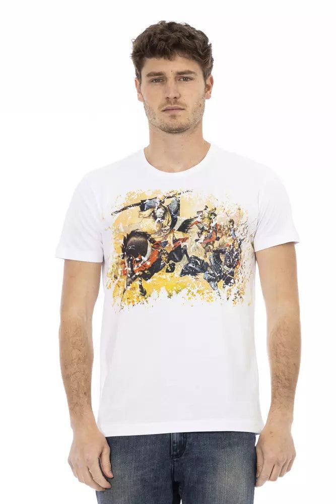 Trussardi Action White Cotton Men T-Shirt