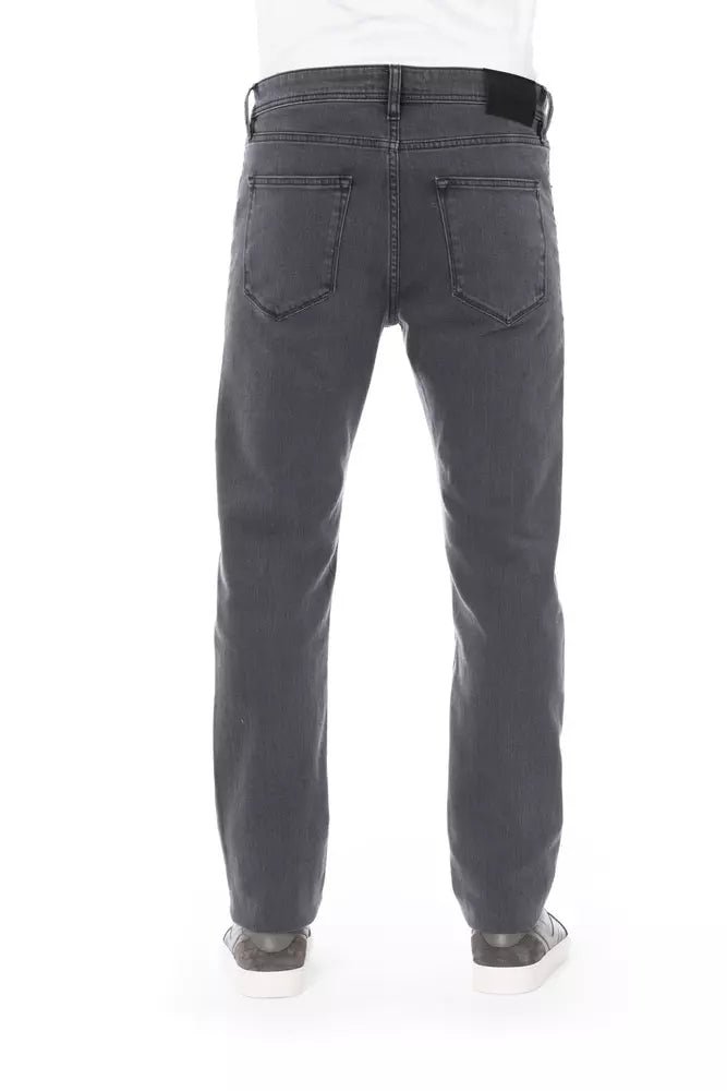 Baldinini Trend Gray Cotton Men Jeans