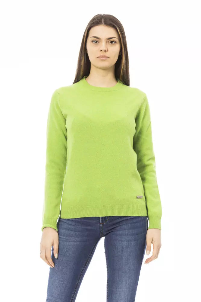 Baldinini Trend Green Wool Women Sweater