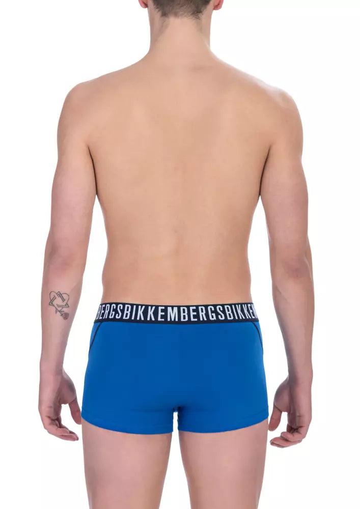 Bikkembergs Blue Cotton Men Underwear Trunk