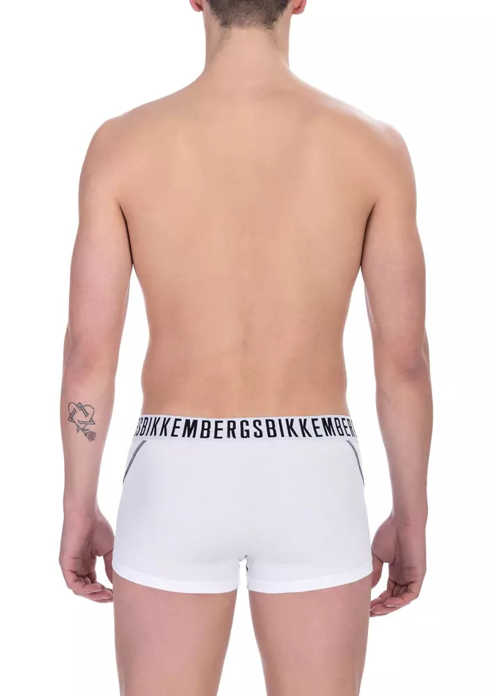 Bikkembergs White Cotton Men Underwear Pack