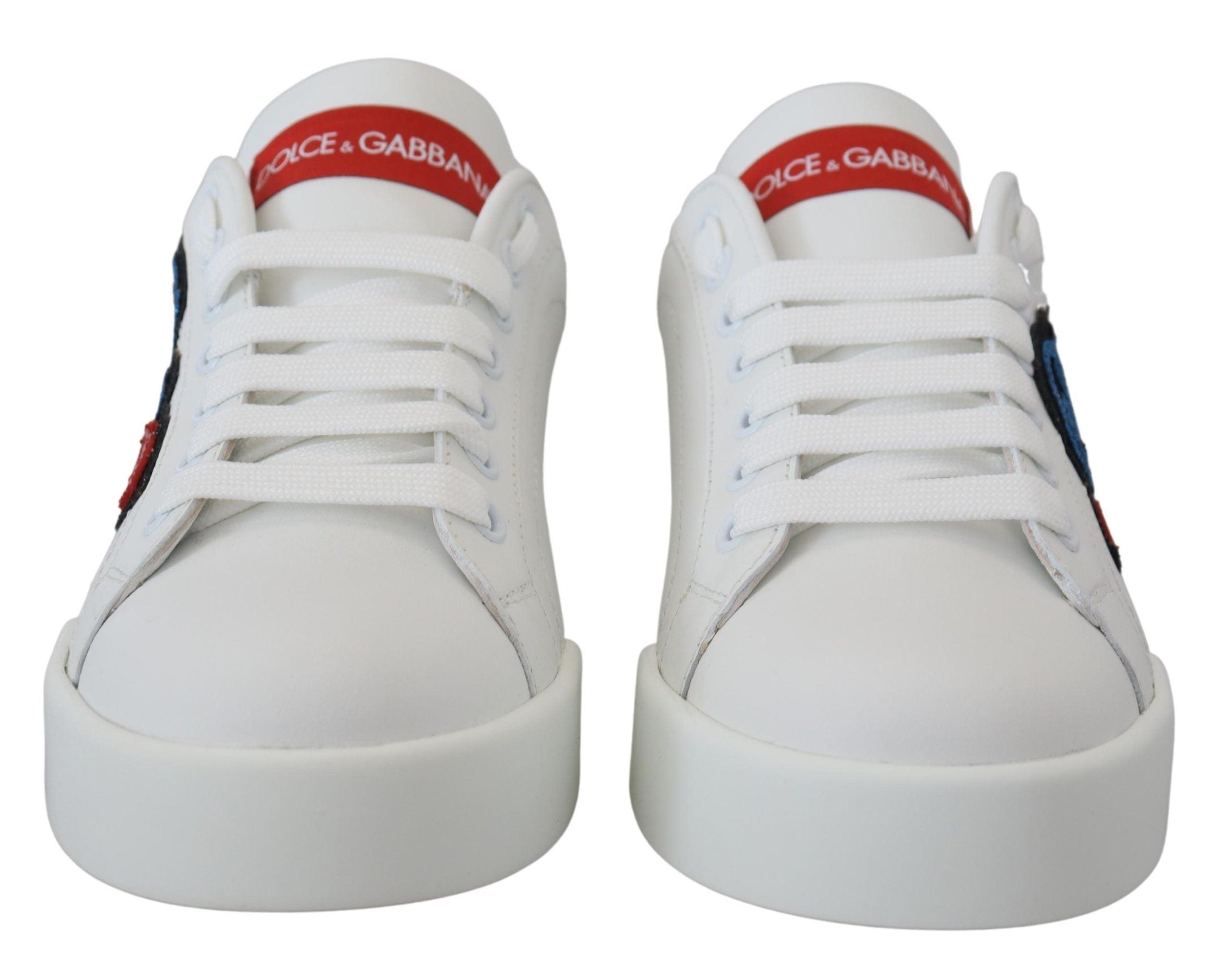 Dolce & Gabbana Sparkling White Portofino Sneakers