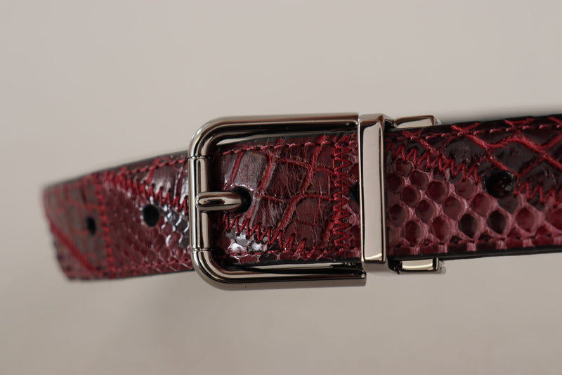 Dolce & Gabbana Elegant Red Exotic Leather Belt