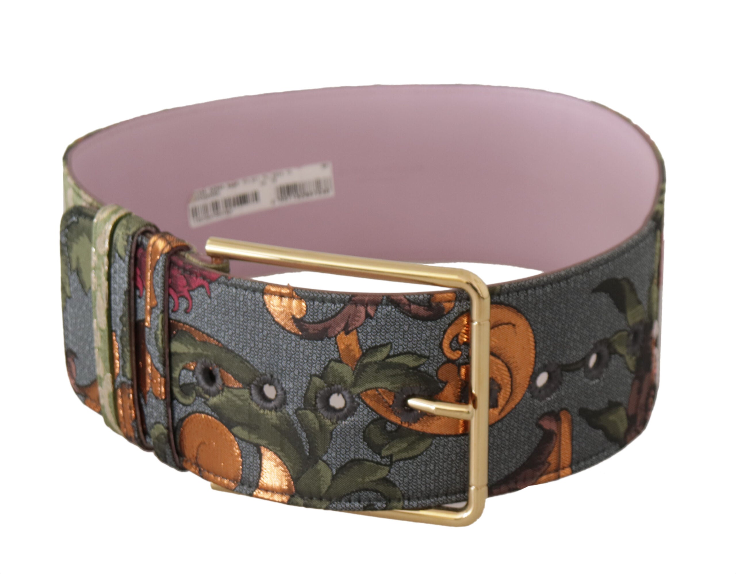 Elegant Multicolor Canvas-Leather Belt