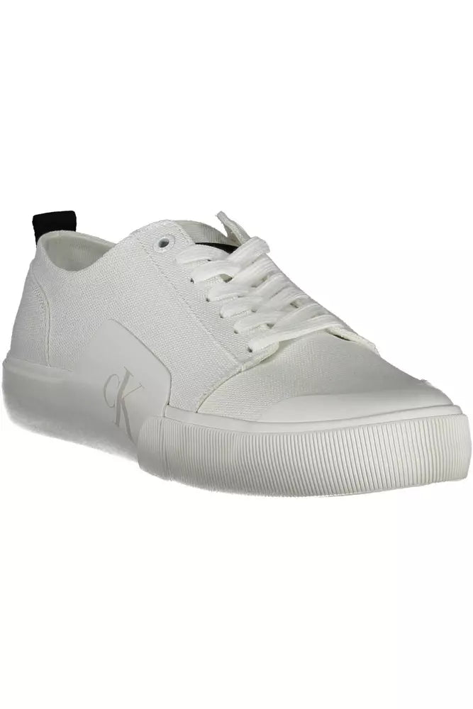 White Cotton Men Sneaker