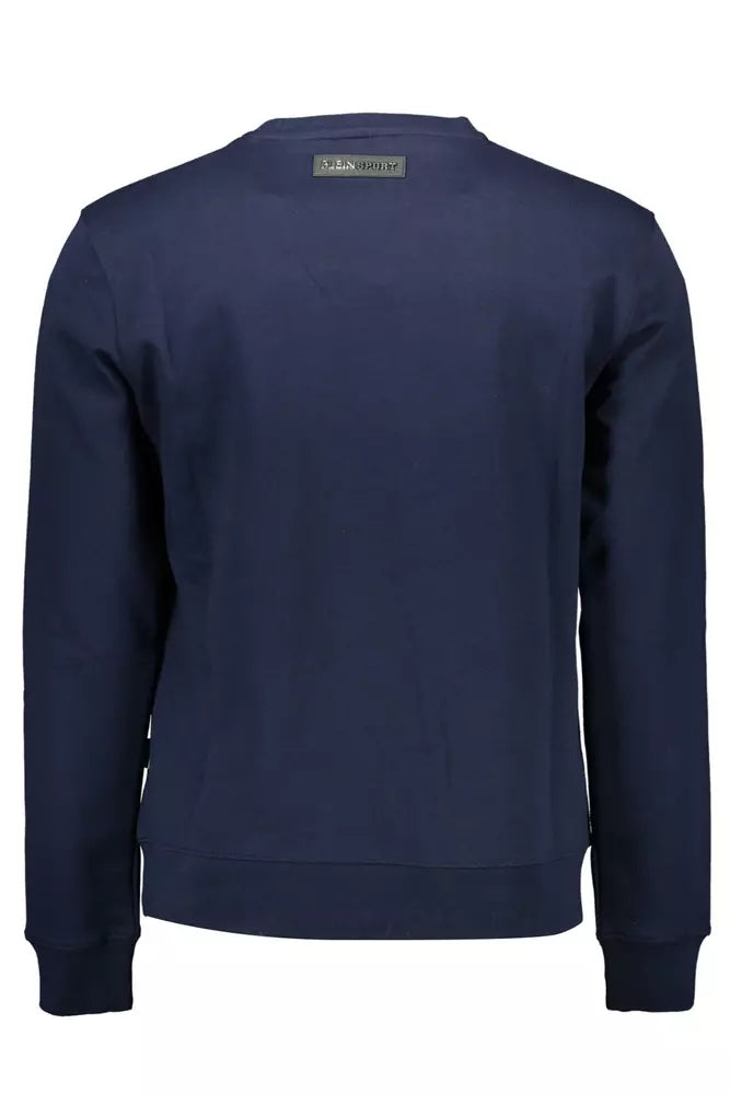 Plein Sport Blue Cotton Men Sweater