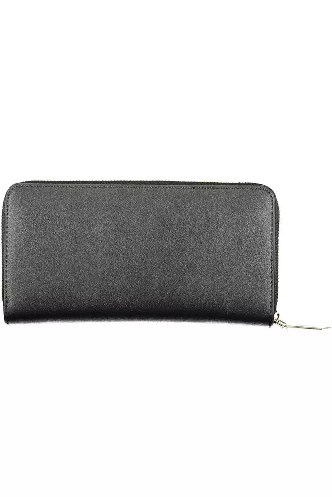 Elegant Black Multi-Compartment Wallet