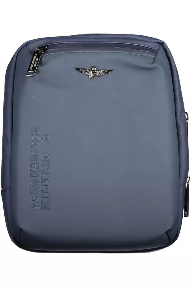 Aeronautica Militare Blue Polyester Men Shoulder Bag